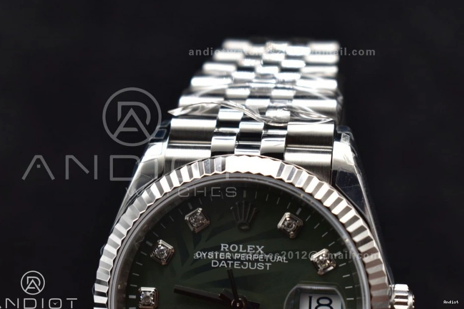 Diamond Jubilee 36 DateJust Bracelet VS3235 Best SS 126234 904L Green 1:1 Steel Edition VSF Dial On 0524